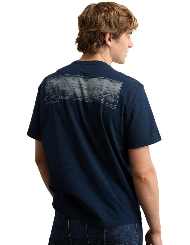 Logo Graphic T-shirt in Navy image 2