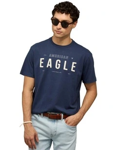 Icon Logo Graphic T-shirt in Navy