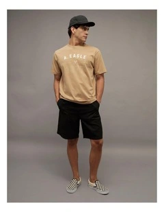 Icon Logo Graphic T-shirt in Khaki