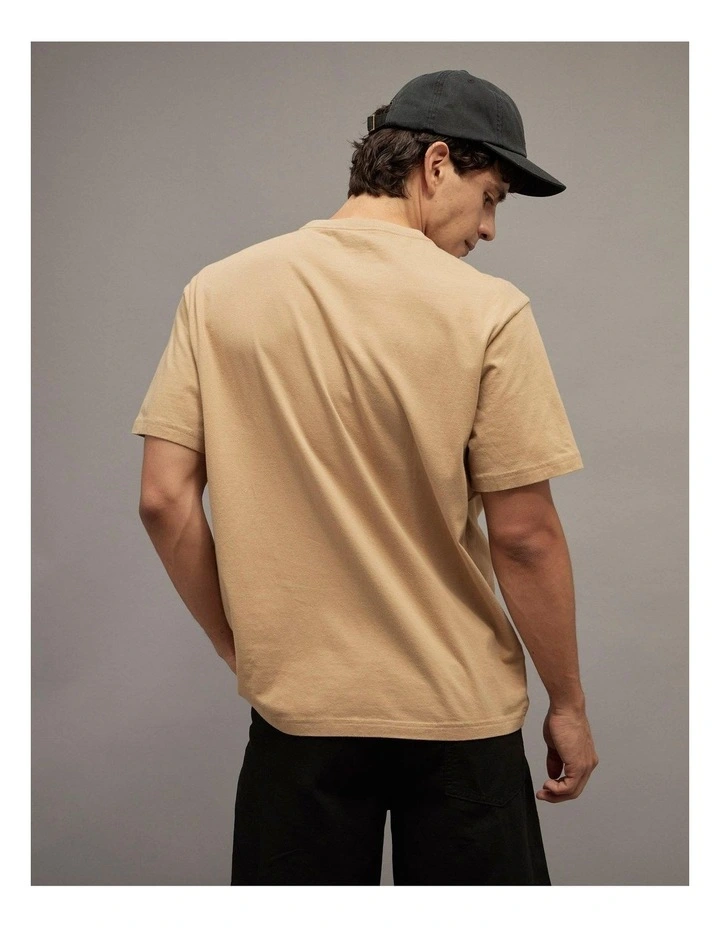 Icon Logo Graphic T-shirt in Khaki image 2