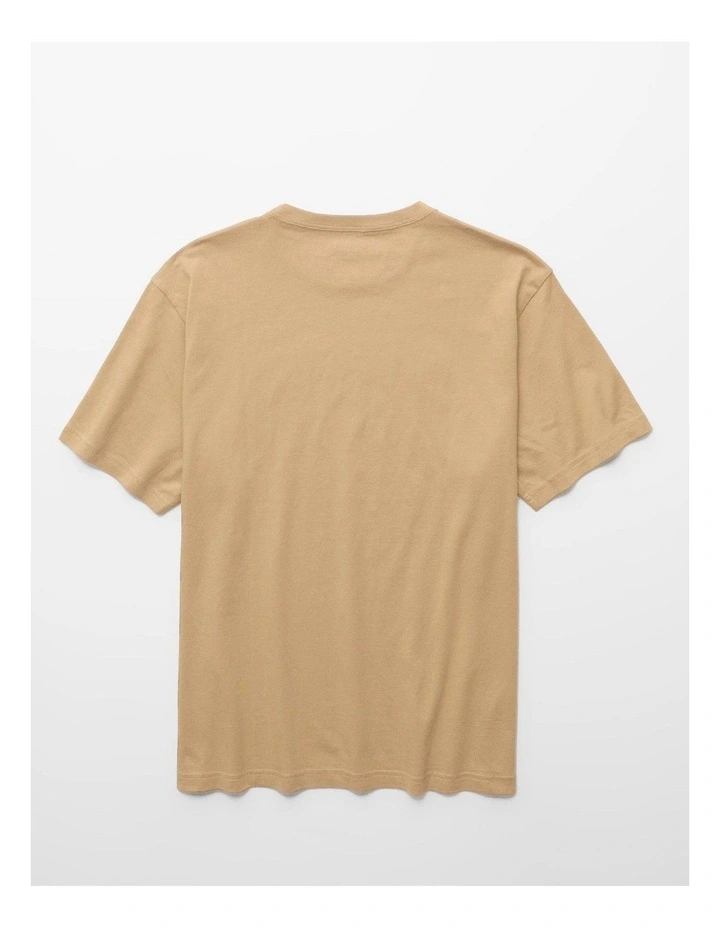 Icon Logo Graphic T-shirt in Khaki image 4