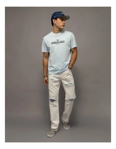 Standard Fit Graphic Logo T-Shirt in Ocean