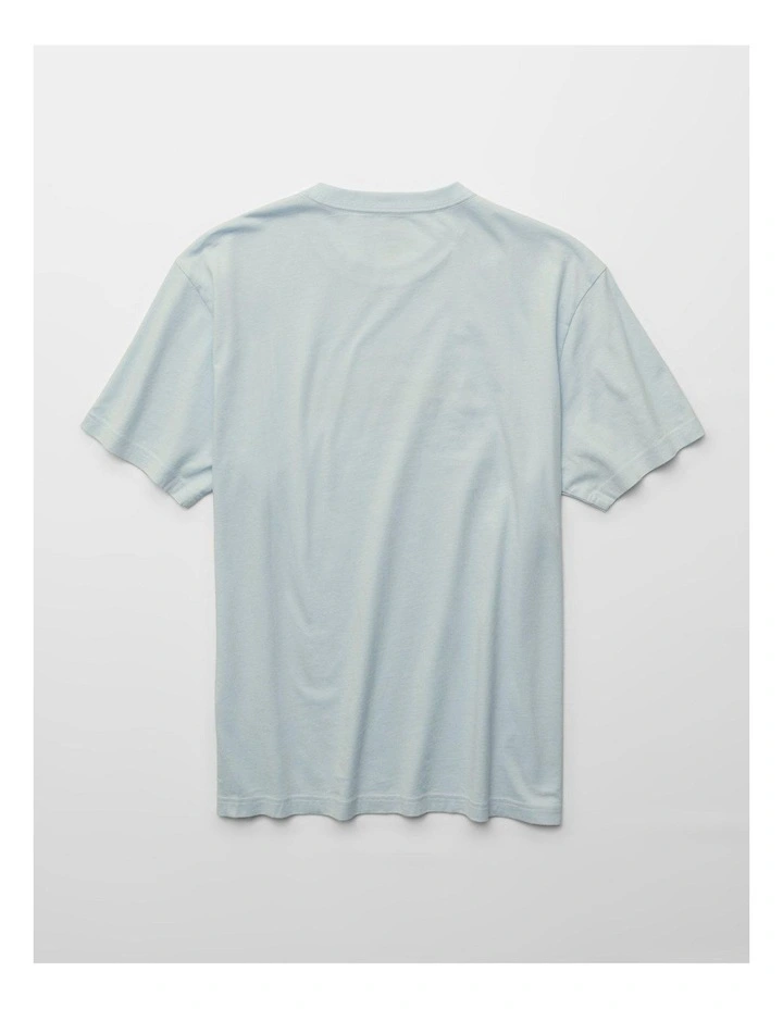 Standard Fit Graphic Logo T-Shirt in Ocean image 4