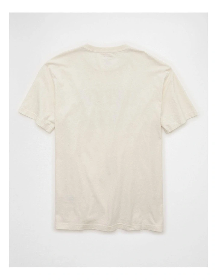 Standard Fit Graphic Logo T-Shirt in Frosty Cream image 4