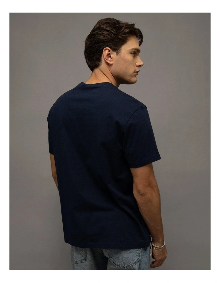 Standard Fit Graphic Logo T-Shirt in Navy image 2