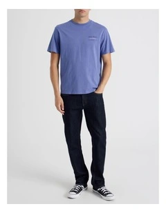 Standard Fit Destination Graphic T-Shirt in Washed Blue