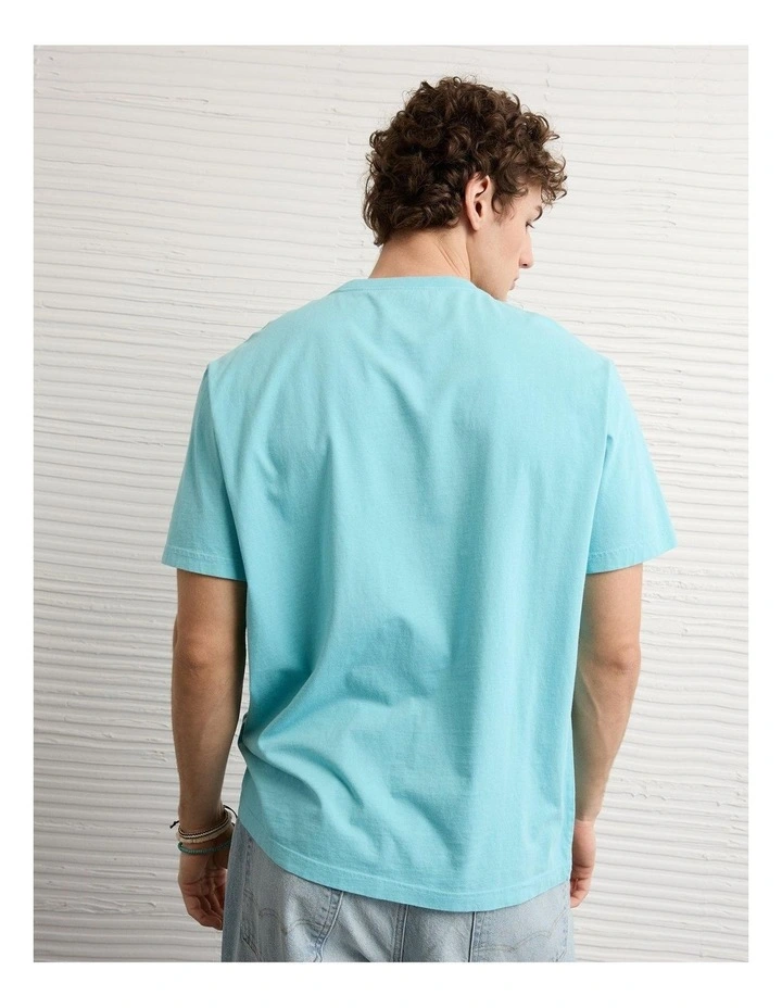 Standard Fit Destination Graphic T-Shirt in Blue Powder image 2