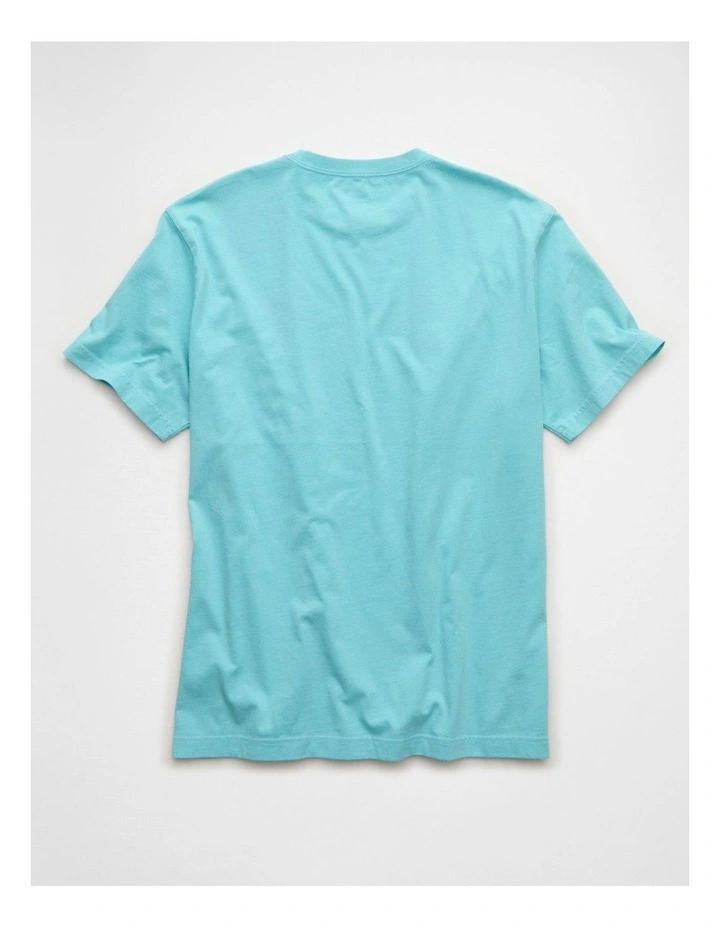 Standard Fit Destination Graphic T-Shirt in Blue Powder image 4