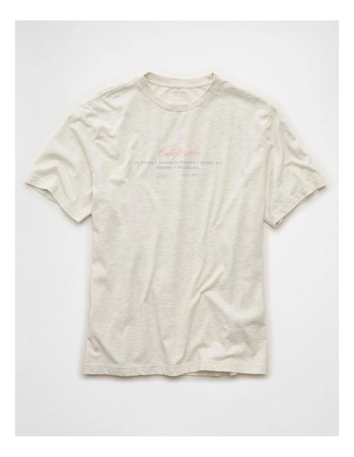 Standard Fit Destination Graphic T-Shirt in Heather Gray image 3