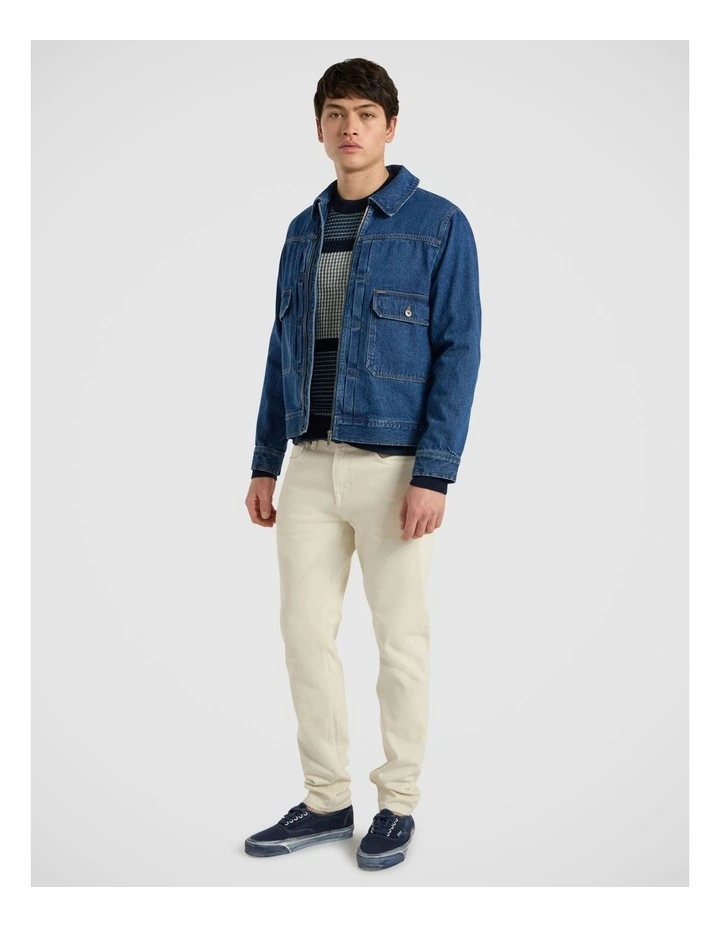 Tibbs Denim Trucker Jacket in Indigo image 2
