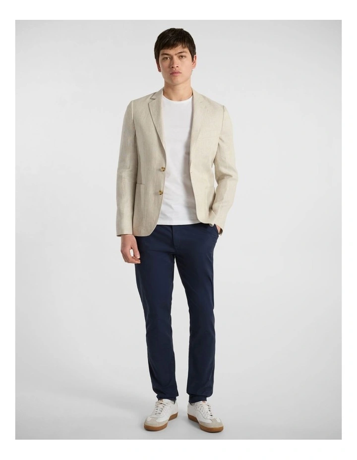 Mauro Linen Blazer in Cream image 2