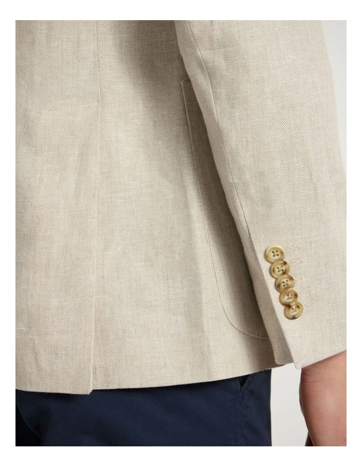 Mauro Linen Blazer in Cream image 3