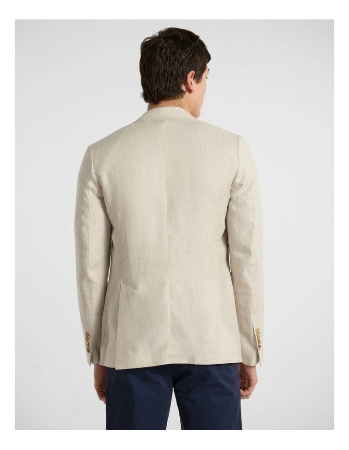 Mauro Linen Blazer in Cream image 4