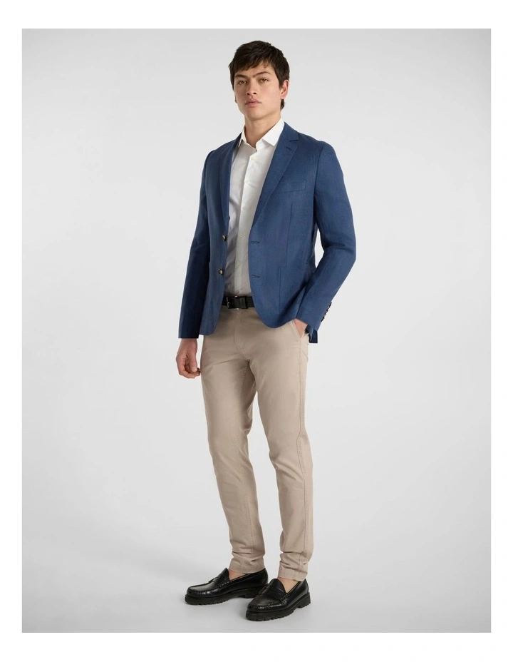 Mauro Linen Blazer in Nautical Blue image 2