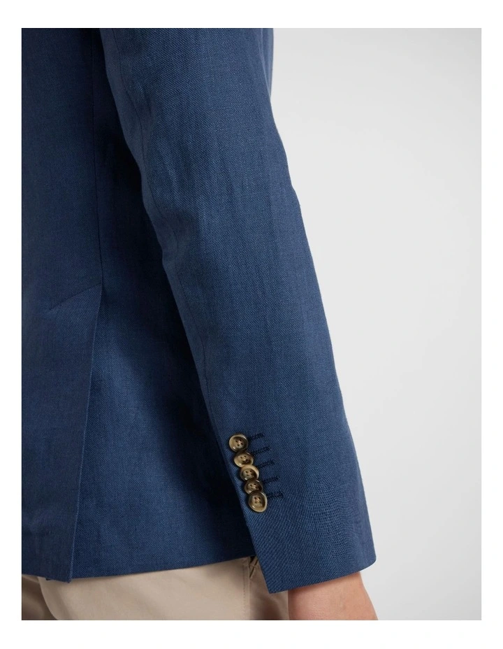 Mauro Linen Blazer in Nautical Blue image 3