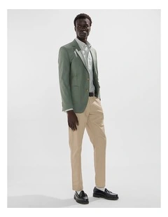 Evan Cotton Twill Blazer in Agave Green