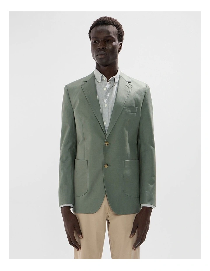 Evan Cotton Twill Blazer in Agave Green image 1