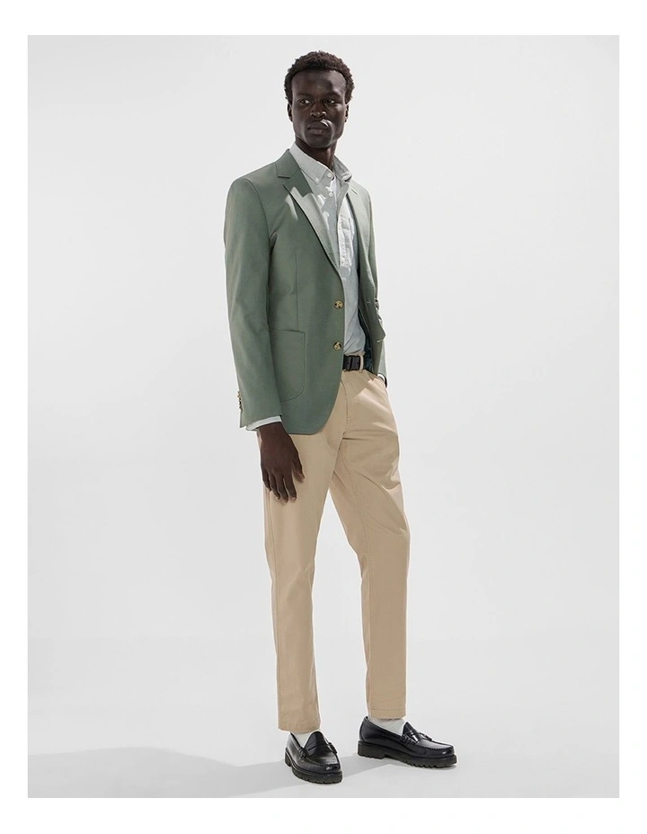 Evan Cotton Twill Blazer in Agave Green image 2