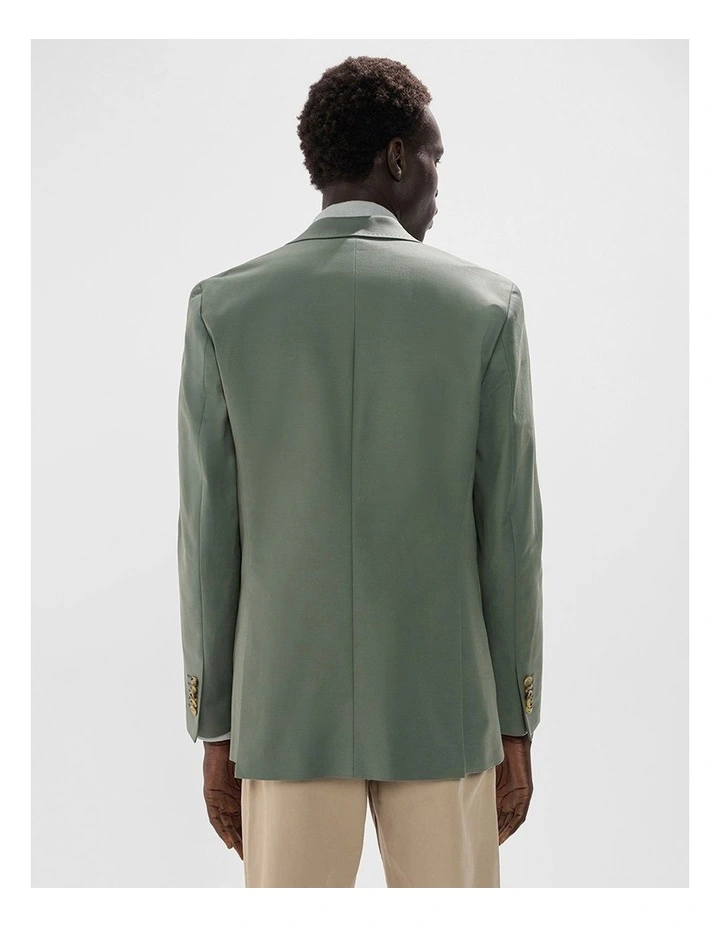 Evan Cotton Twill Blazer in Agave Green image 3
