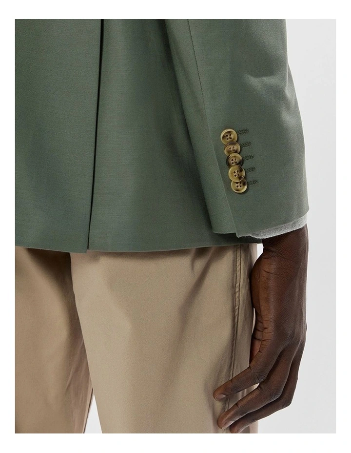 Evan Cotton Twill Blazer in Agave Green image 4