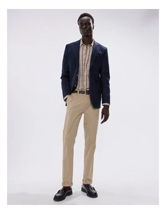 Evan Cotton Twill Blazer in Navy