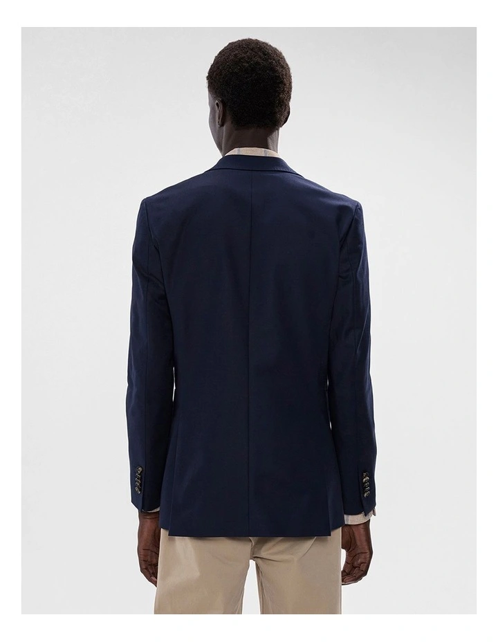 Evan Cotton Twill Blazer in Navy image 3