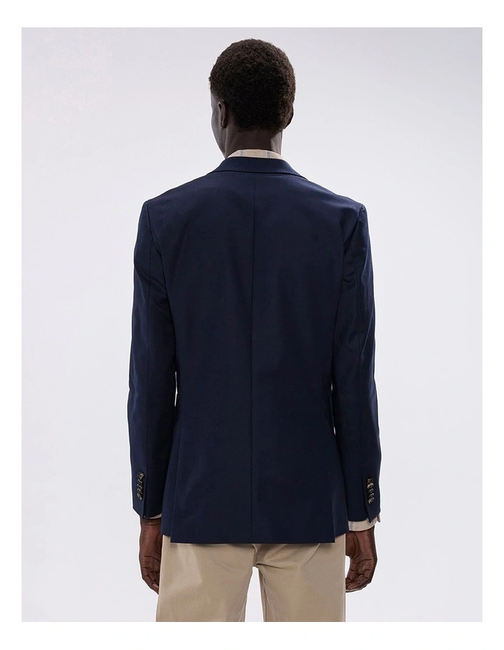 Evan Cotton Twill Blazer in Navy image 4