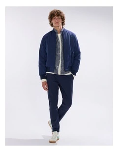 Mingyu Reversible Bomber in Navy/Teal