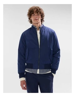 Mingyu Reversible Bomber in Navy/Teal
