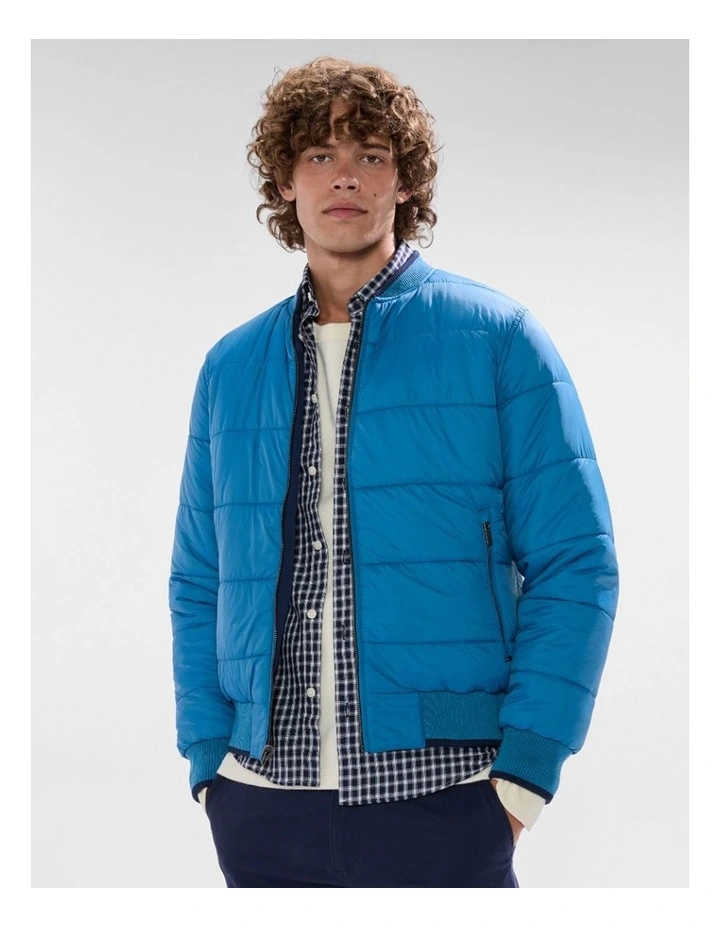 Mingyu Reversible Bomber in Navy/Teal image 2