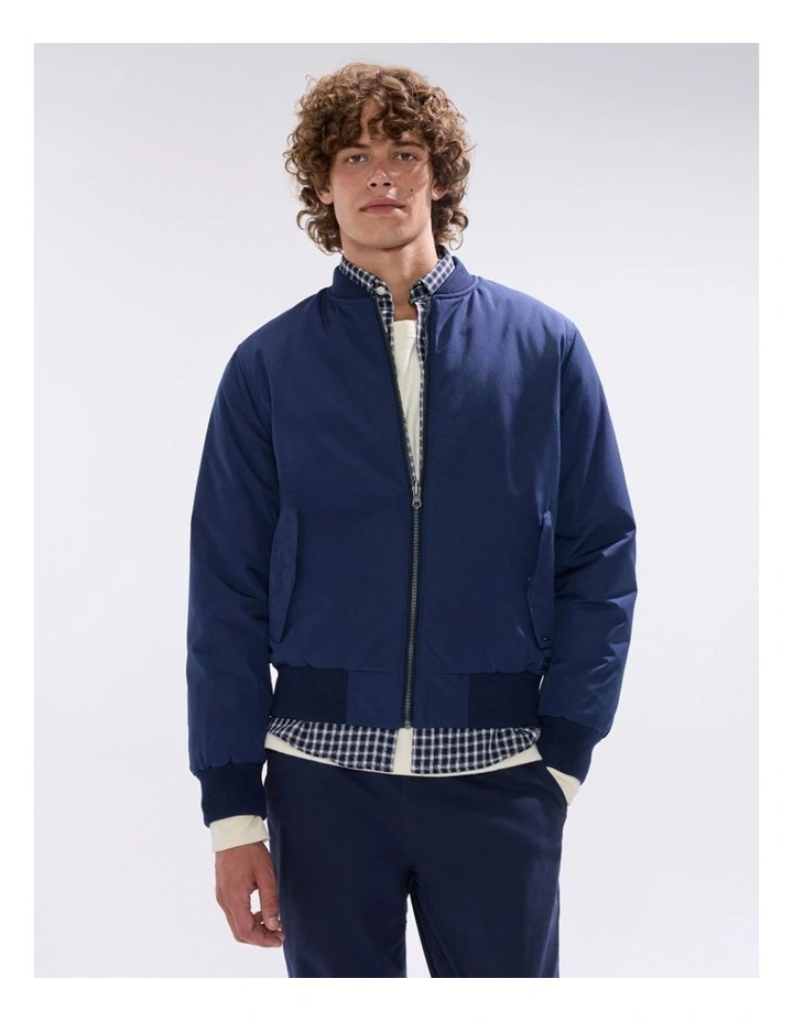 Mingyu Reversible Bomber in Navy/Teal image 2