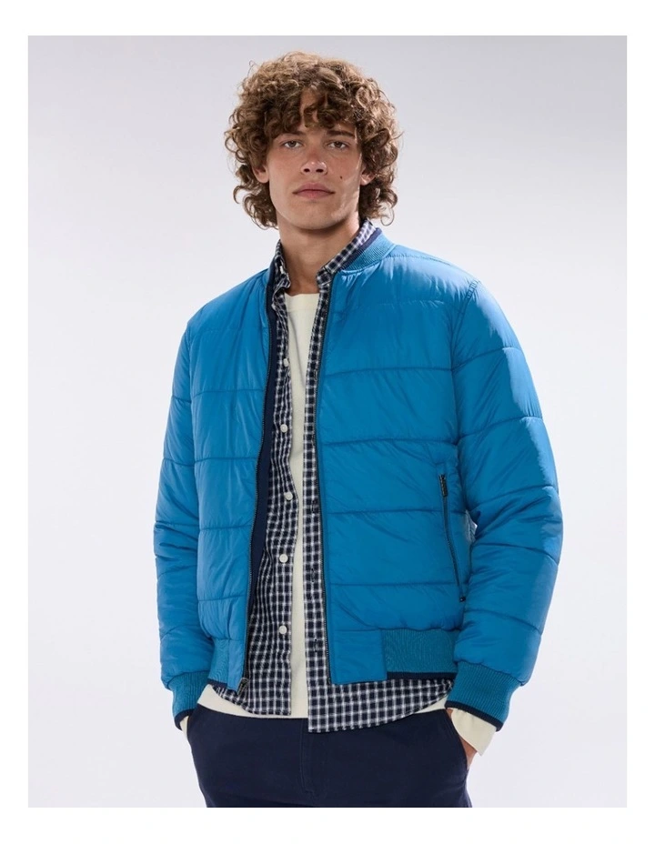 Mingyu Reversible Bomber in Navy/Teal image 4