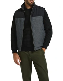Paolo Reverisble Puffer Vest in Charcoal