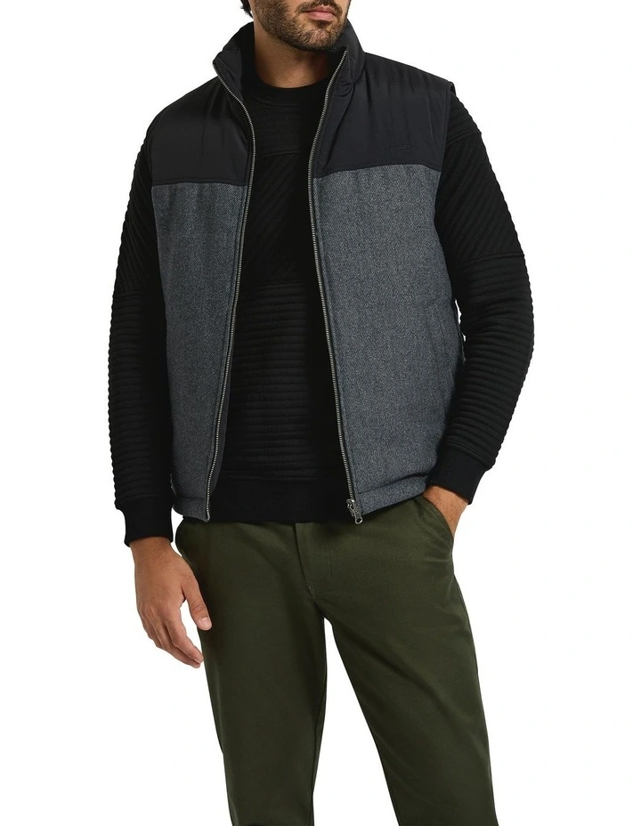 Paolo Reverisble Puffer Vest in Charcoal image 3