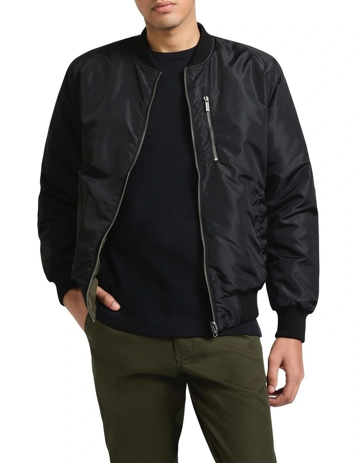 Vernon Reversible Jacket in Black/Army Green image 4