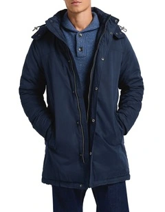Hunter Longline Padded Parka in Navy
