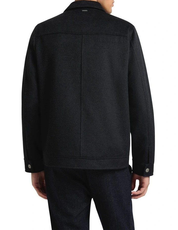 Axel Wool Blend Jacket in Charcoal image 2