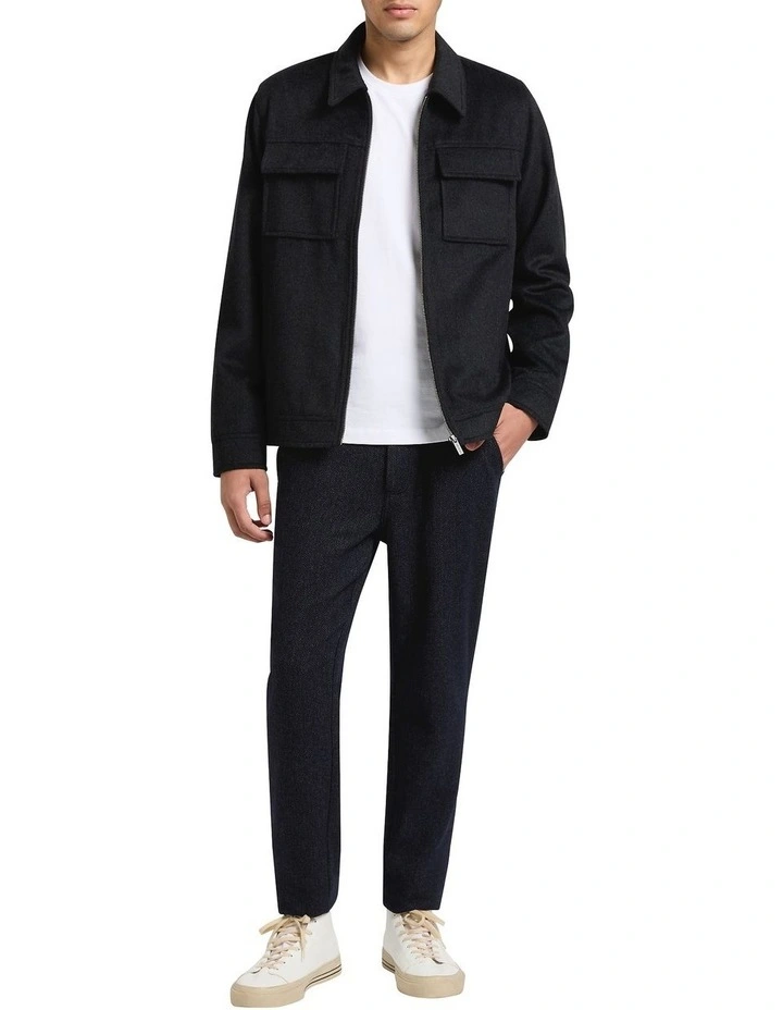 Axel Wool Blend Jacket in Charcoal image 4
