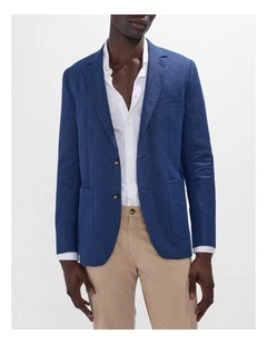 Lestrade Linen Blazer in Navy