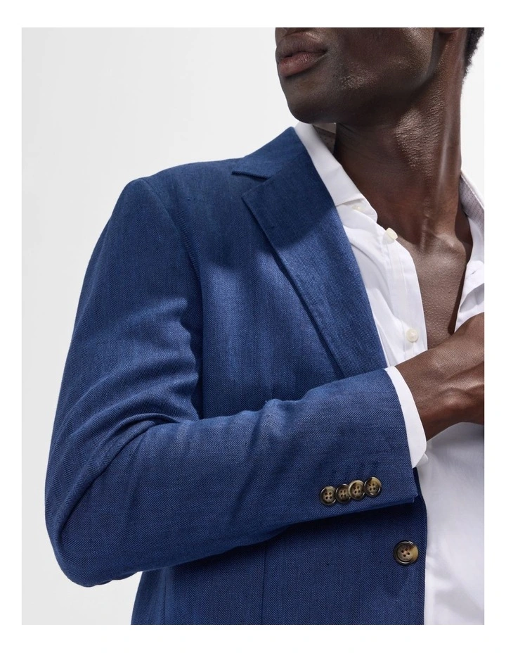 Lestrade Linen Blazer in Navy image 4