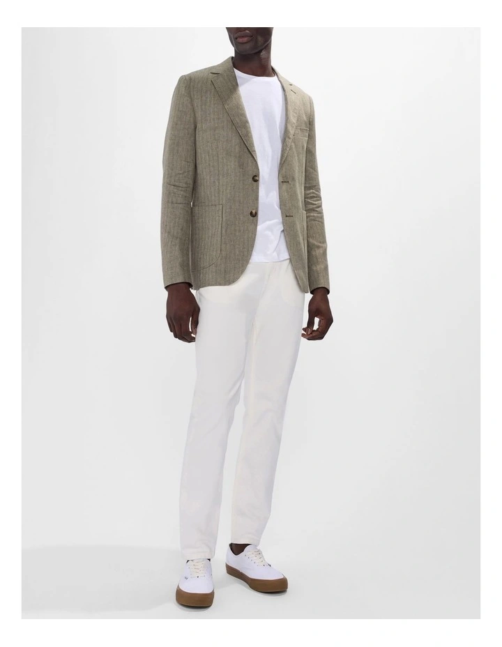 Lestrade Linen Blazer in Olivine Green image 2