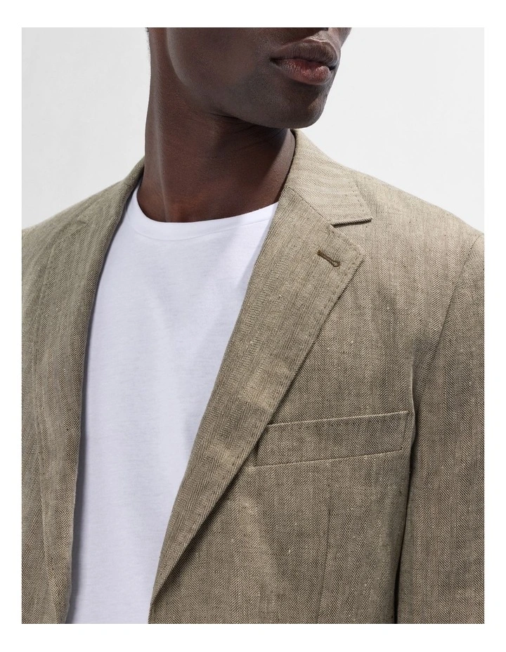 Lestrade Linen Blazer in Olivine Green image 4