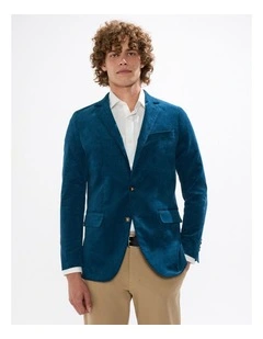 Baxter Cord Blazer in Dark Teal