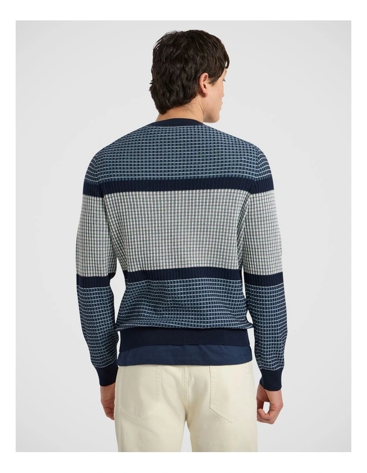 Pongo Horizontal Stripe Knit in Navy Multi image 4