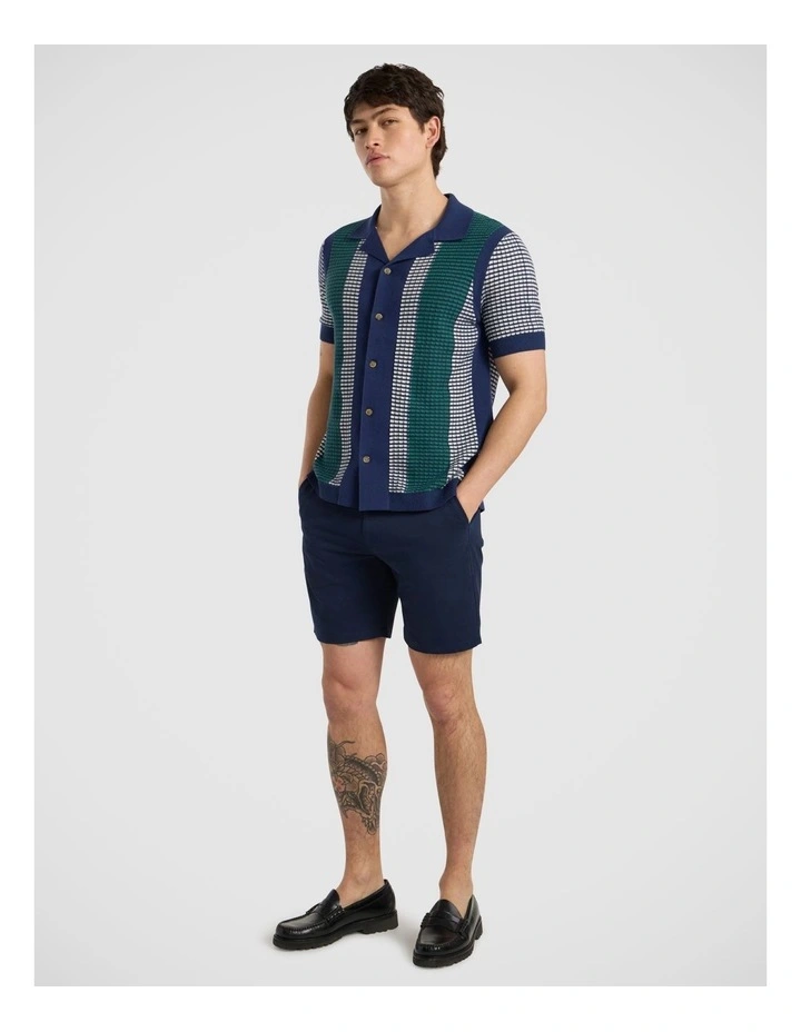Monaco Knit Shirt in Navy Multi image 1