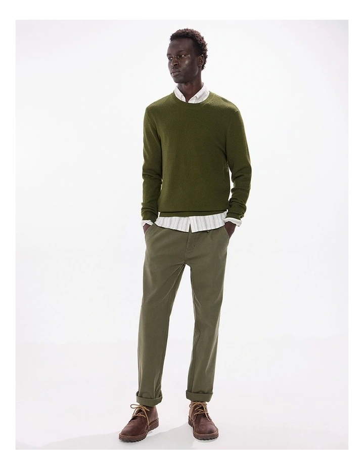 Gordon Textured Merino Knit in Agave Green image 1
