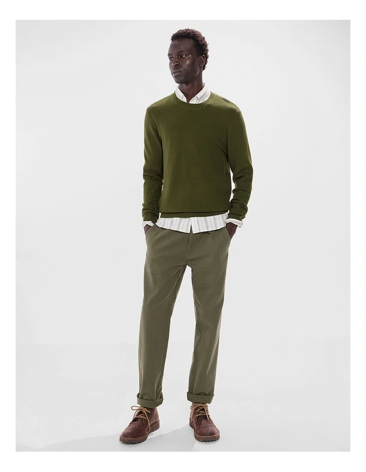 Gordon Textured Merino Knit in Agave Green image 2