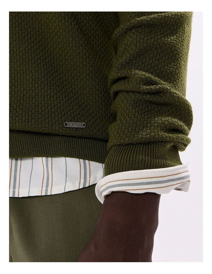 Gordon Textured Merino Knit in Agave Green image 3
