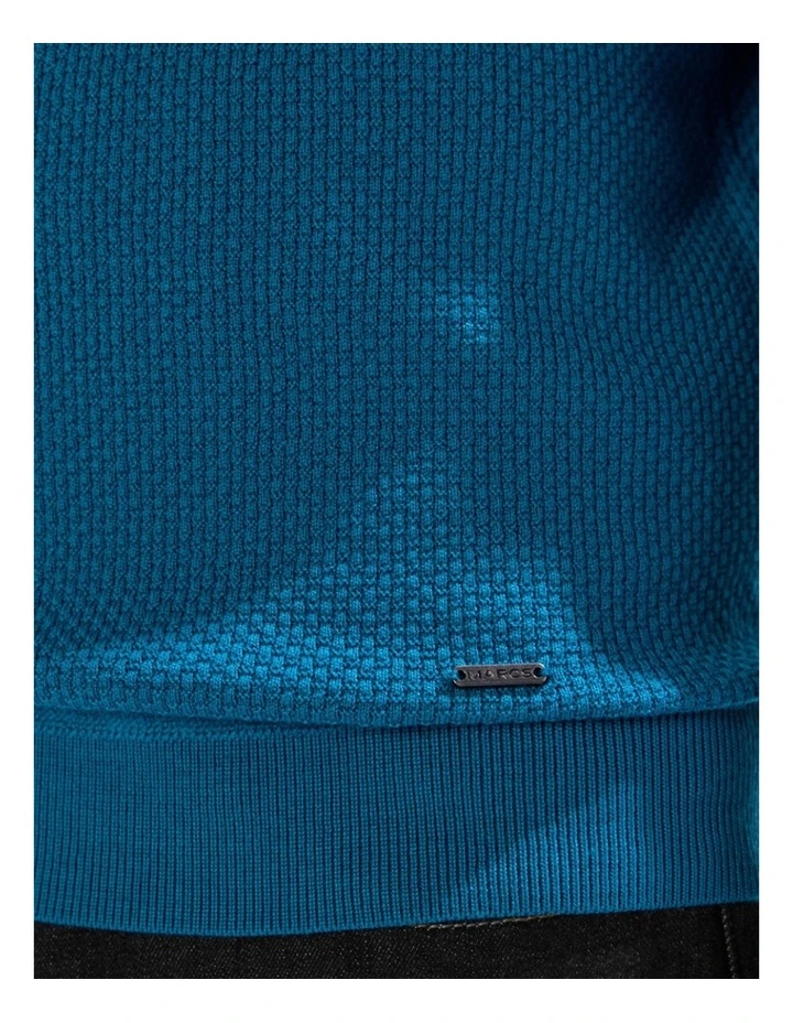 Gordon Textured Merino Knit in Dark Teal image 4