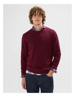 Gordon Textured Merino Knit in Fig